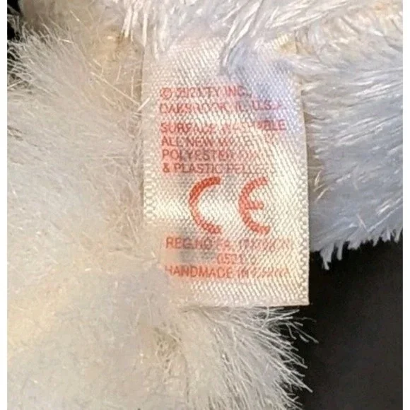 Ty Beanie Boos Phoenix the White Fennec Fox Plush 6" Glitter Eyes Retired - Picture 6 of 6